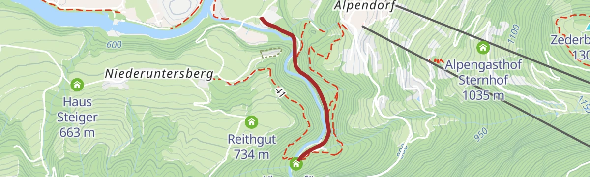 Route map: Citybus - Liechtensteinklamm (Variante 1)